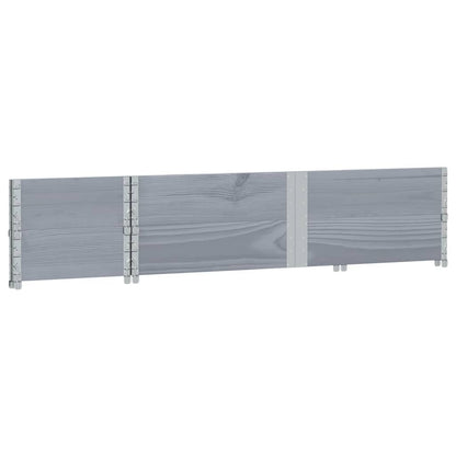 Paretali per Pallet 2pz Grigi 150x50cm Legno Massello di Pino