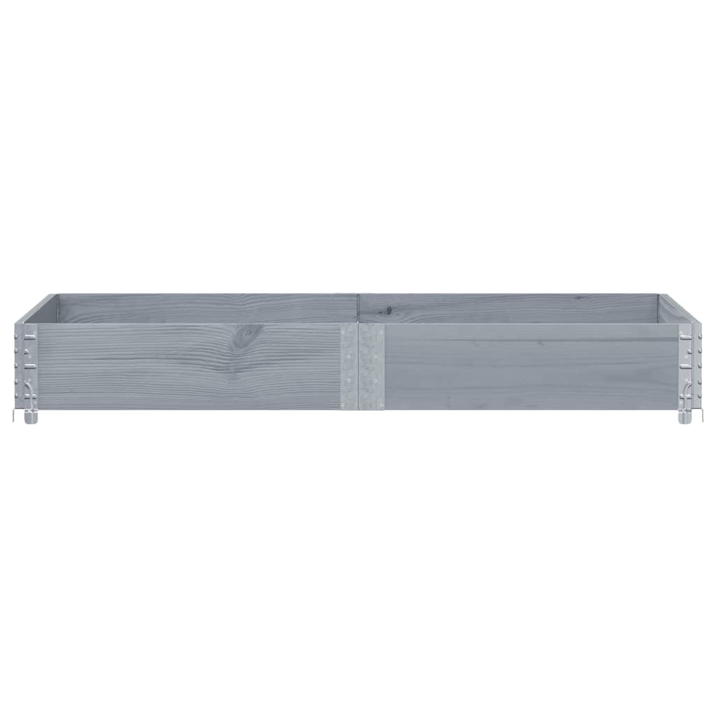Paretale per Pallet Grigio 150x100 cm in Legno Massello di Pino