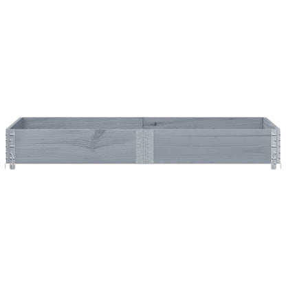 Paretale per Pallet Grigio 150x100 cm in Legno Massello di Pino