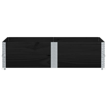 Paretali per Pallet 2 pz Neri 150x100cm Legno Massello di Pino