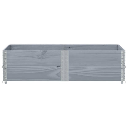 Paretali per Pallet 2pz Grigi 150x100cm Legno Massello di Pino