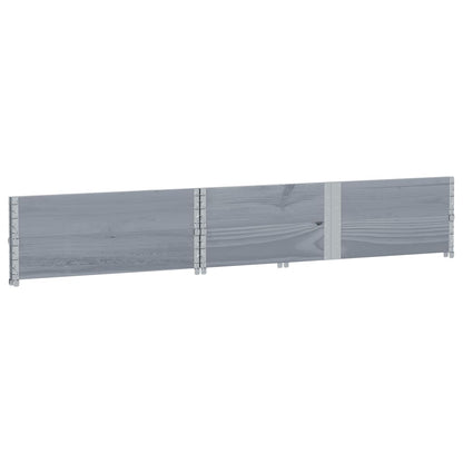 Paretali per Pallet 2pz Grigi 150x100cm Legno Massello di Pino