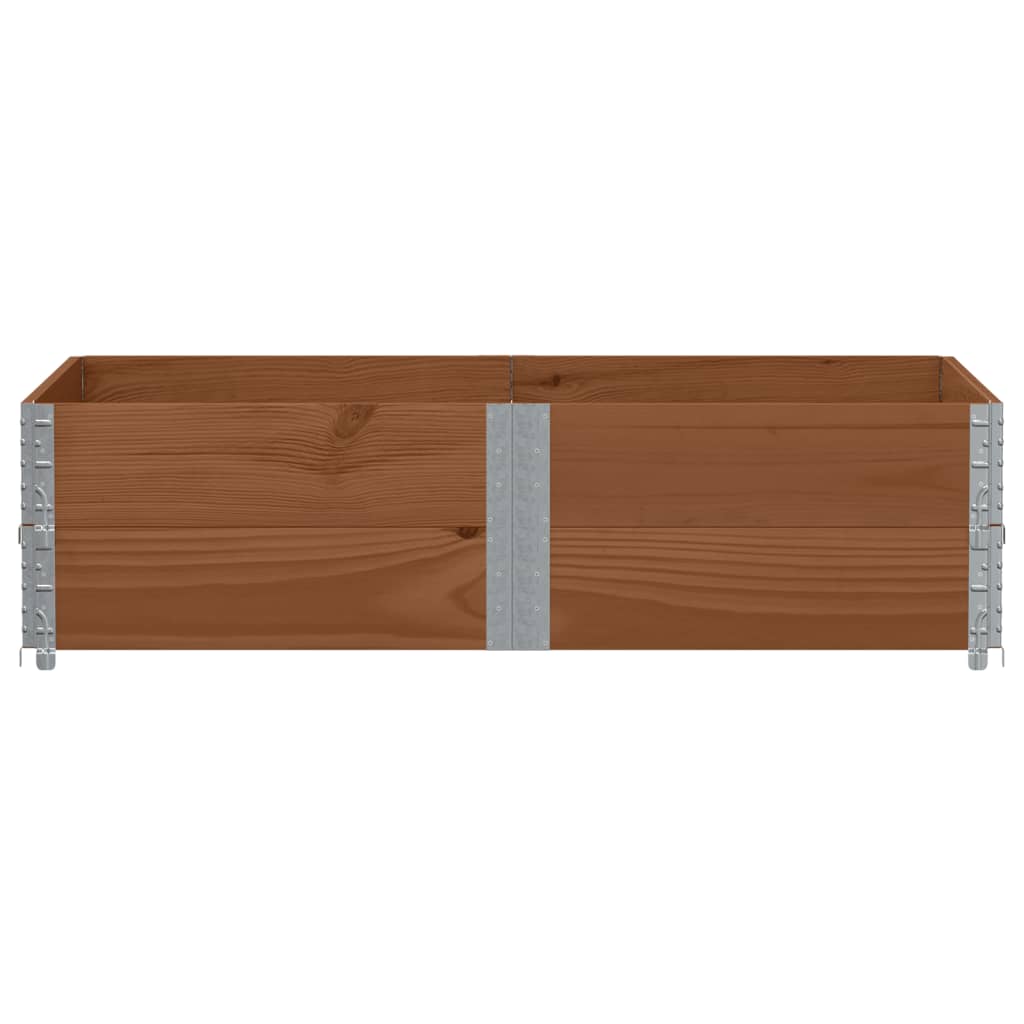 Paretali per Pallet 2pz Marroni 150x100cm Legno Massello Pino
