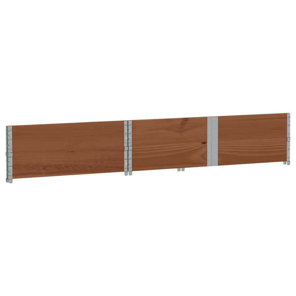 Paretali per Pallet 2pz Marroni 150x100cm Legno Massello Pino