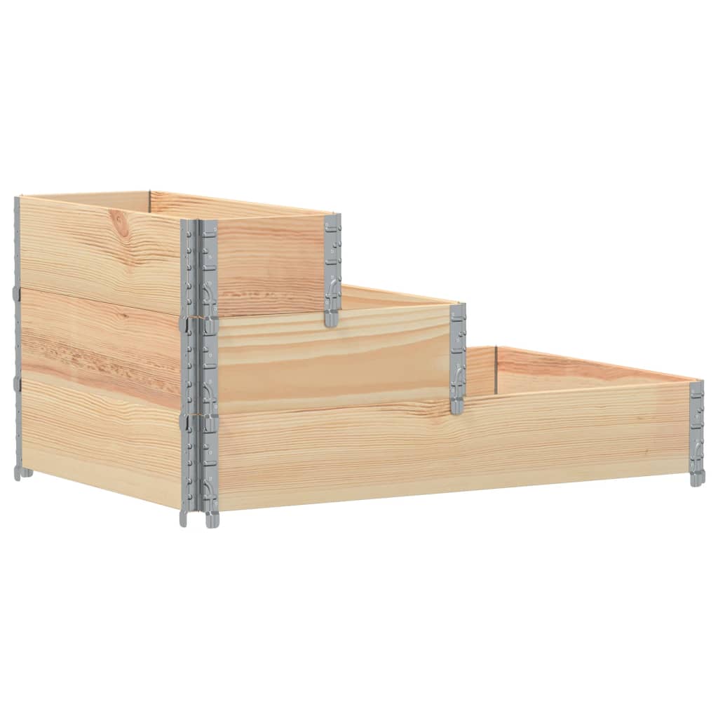 Fioriera Rialzata 3 Livelli 120x80 cm Legno Massello di Pino