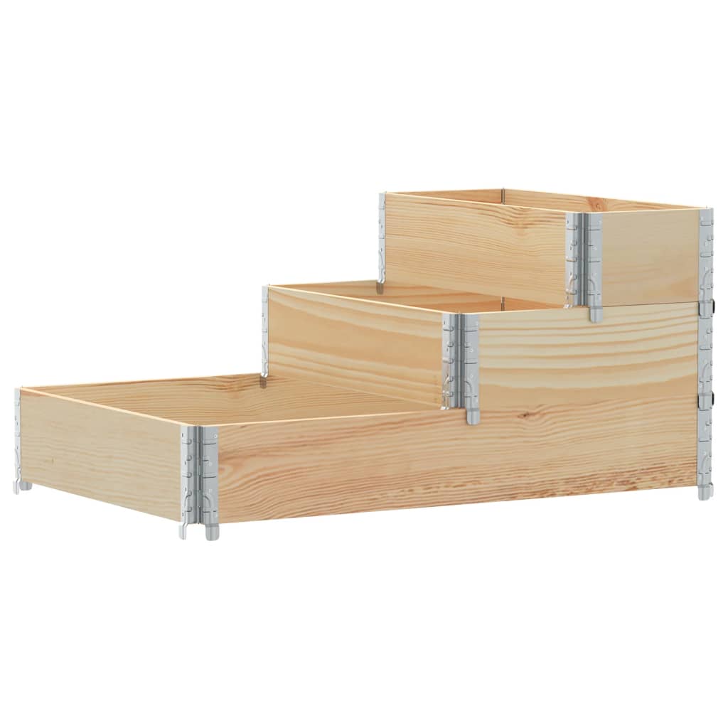 Fioriera Rialzata 3 Livelli 120x80 cm Legno Massello di Pino
