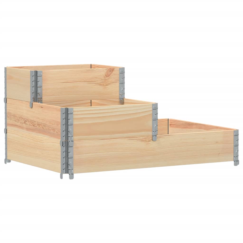 Fioriera Rialzata 3 Livelli 120x80 cm Legno Massello di Pino