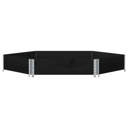 Fioriera Rialzata Esagonale Nera 160x160cm Legno di Pino