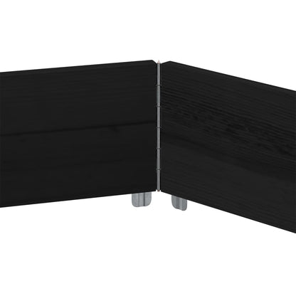 Fioriera Rialzata Esagonale Nera 160x160cm Legno di Pino