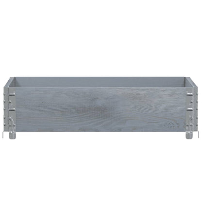 Fioriera da Giardino Grigia 80x60 cm Legno Massello di Pino