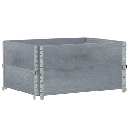 Fioriera da Giardino Grigia 80x60 cm Legno Massello di Pino