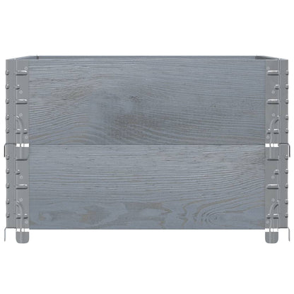 Fioriera da Giardino Grigia 80x60 cm Legno Massello di Pino
