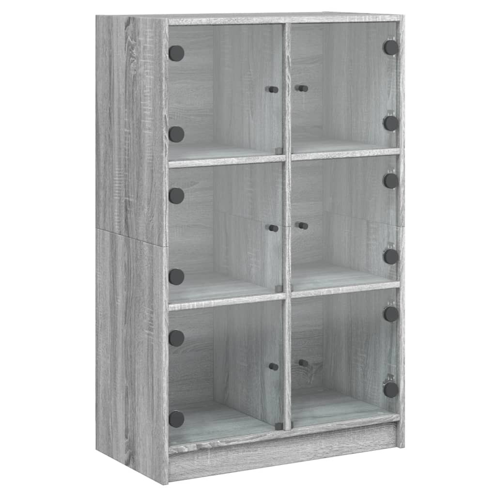Credenza con Ante Grigio Sonoma 68x37x109 cm Legno Multistrato