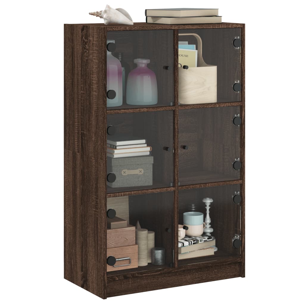 Credenza con Ante Rovere Marrone 68x37x109 cm Legno Multistrato