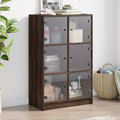Credenza con Ante Rovere Marrone 68x37x109 cm Legno Multistrato