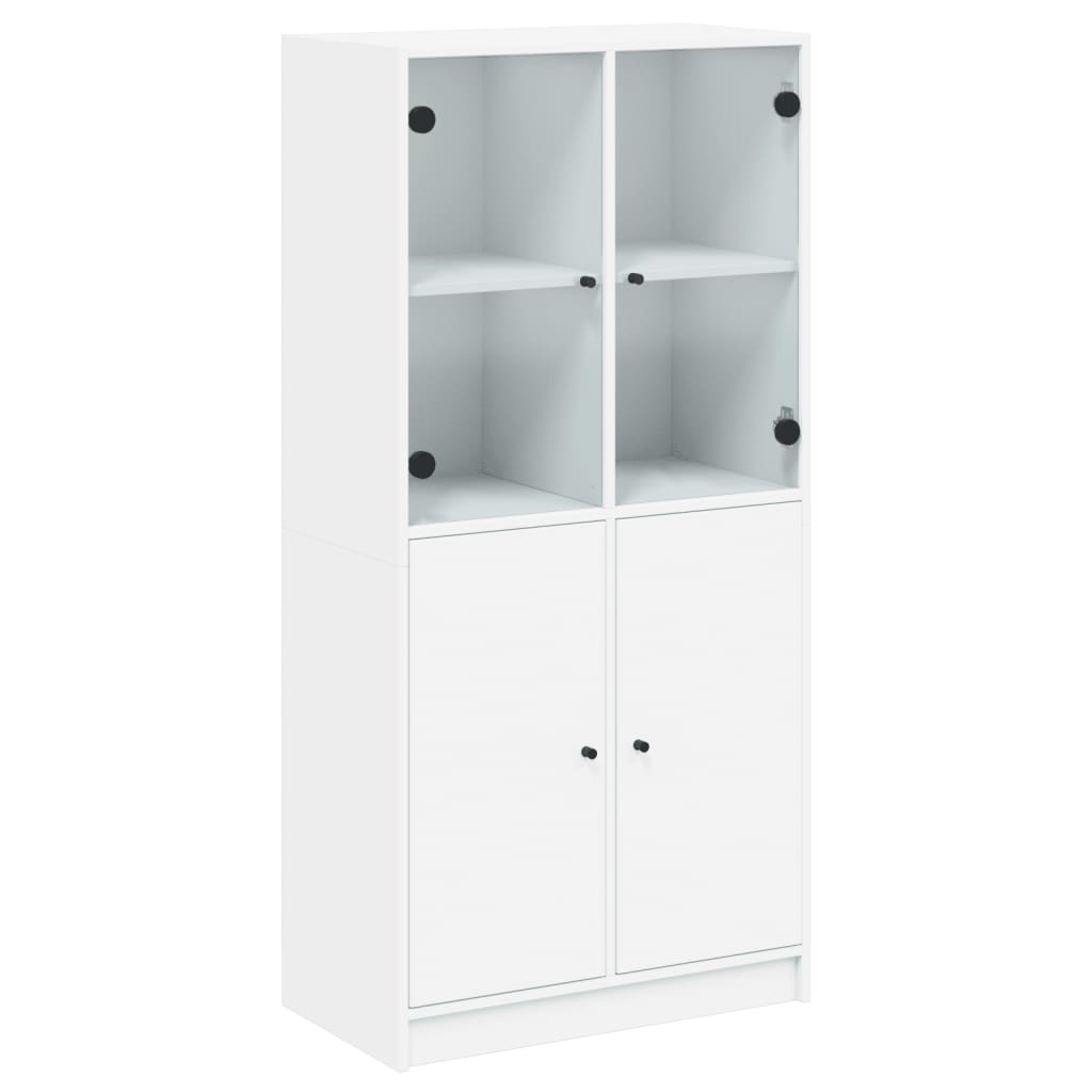 Credenza con Ante Bianca 68x37x142 cm Legno Multistrato