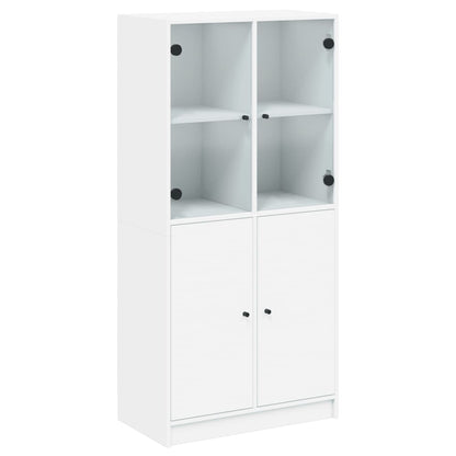 Credenza con Ante Bianca 68x37x142 cm Legno Multistrato