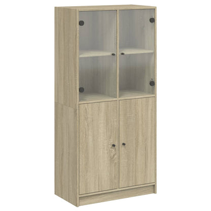 Credenza con Ante Rovere Sonoma 68x37x142 cm Legno Multistrato