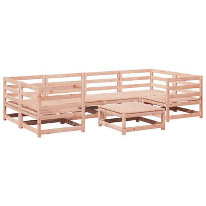 Set Divani da Giardino 7 pz in Legno Massello Abete Douglas