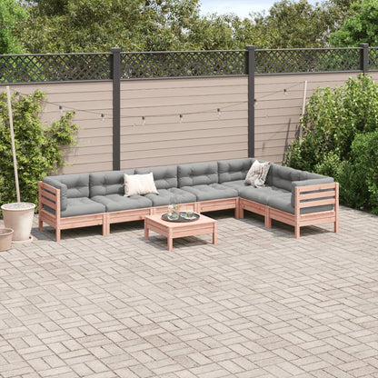 Set Divani da Giardino 8 pz con Cuscini Massello Abete Douglas