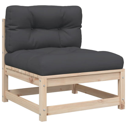 Set Divani da Giardino 7 pz con Cuscini Legno Massello di Pino