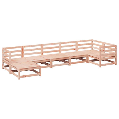 Set Divani da Giardino 7 pz in Legno Massello Abete Douglas