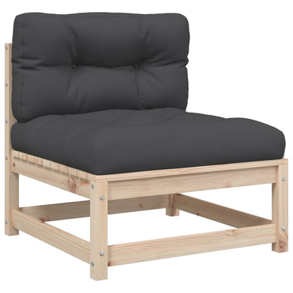 Set Divani da Giardino 9 pz con Cuscini Legno Massello di Pino