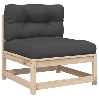 Set Divani da Giardino 10 pz con Cuscini Legno Massello di Pino