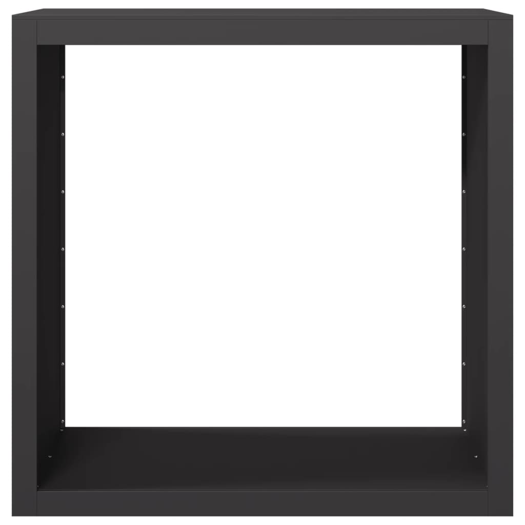 Rastrelliera per Legna da Ardere Nera 100x40x100 cm in Acciaio