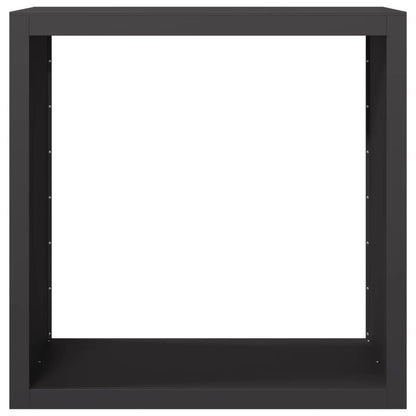 Rastrelliera per Legna da Ardere Nera 100x40x100 cm in Acciaio