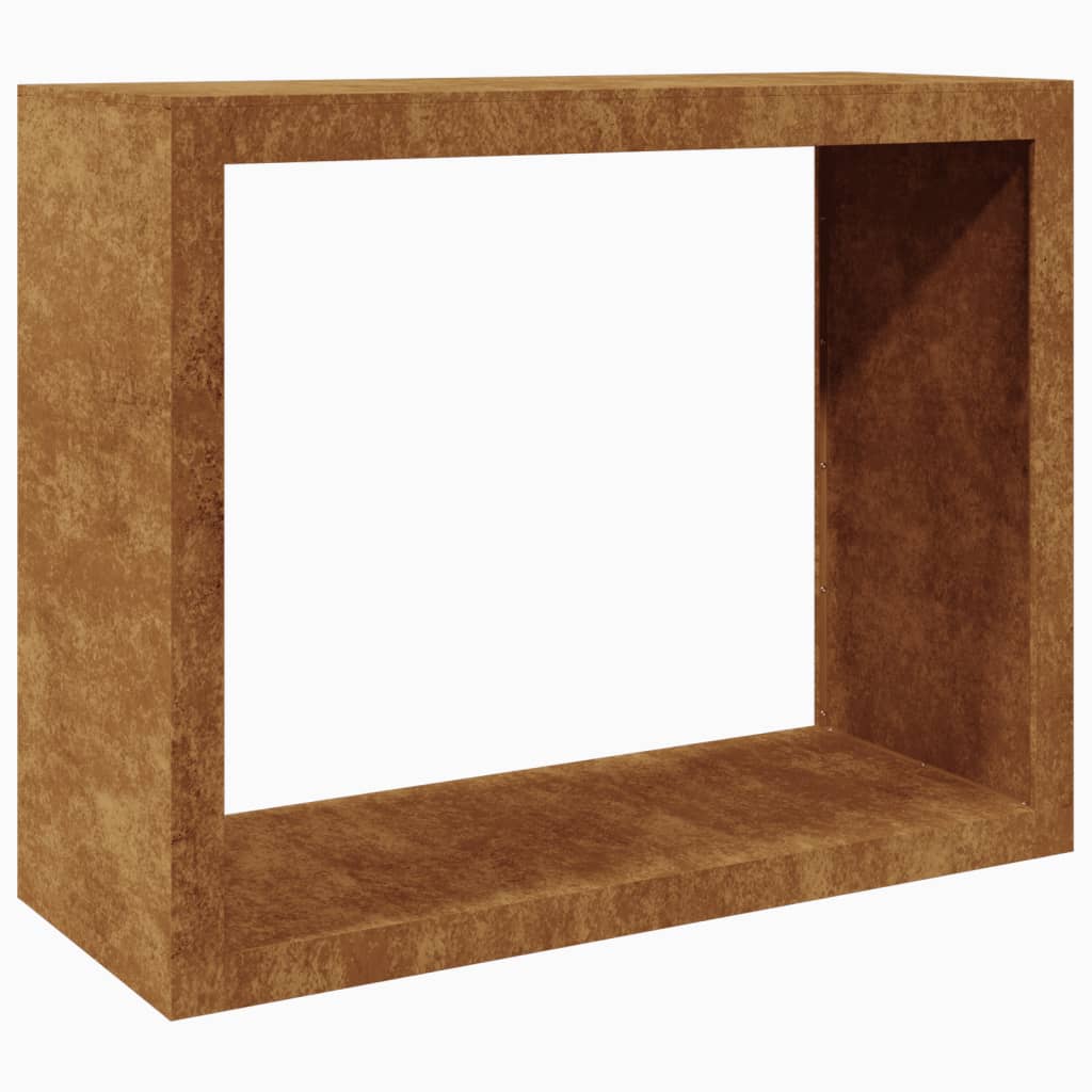 Rack per Legna da Ardere 100x40x80 cm in Acciaio Corten