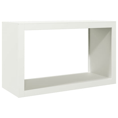 Rastrelliera per Legna da Ardere Bianca 100x40x60 cm in Acciaio