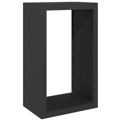 Rastrelliera per Legna da Ardere Nera 60x40x100 cm in Acciaio