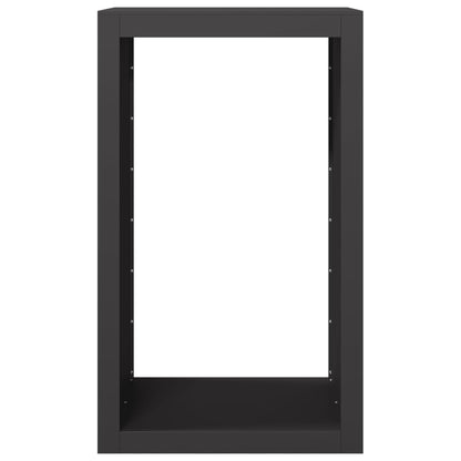 Rastrelliera per Legna da Ardere Nera 60x40x100 cm in Acciaio