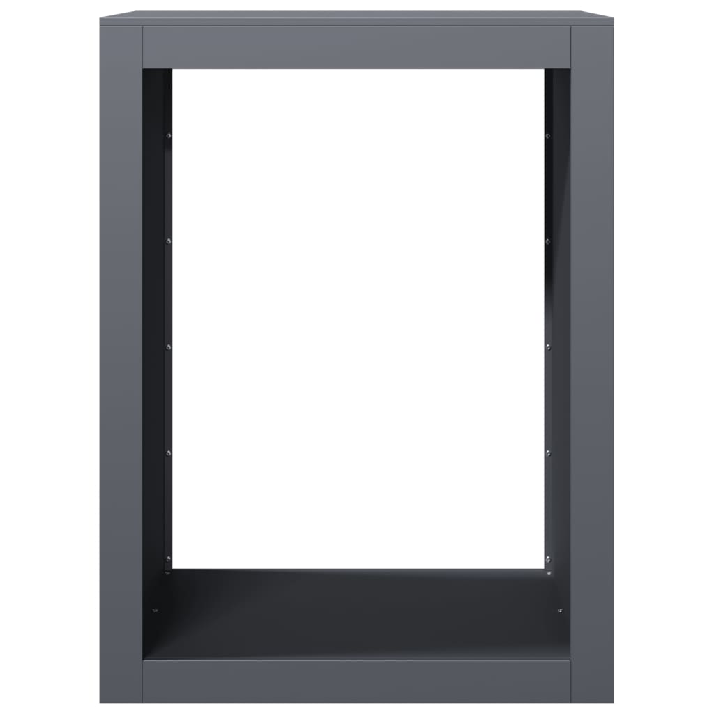 Rastrelliera per Legna da Ardere Antracite 60x40x80 cm Acciaio
