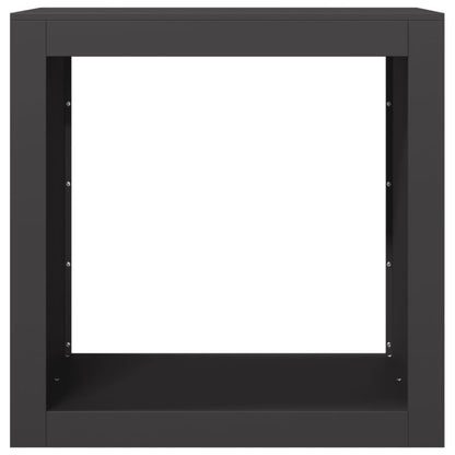 Rastrelliera per Legna da Ardere Nera 60x40x60 cm in Acciaio