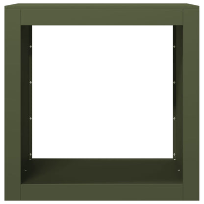 Rastrelliera per Legna da Ardere Verde 60x40x60 cm in Acciaio