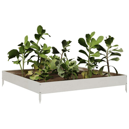Fioriera Rialzata da Giardino 100x100x18,5 cm in Acciaio Inox