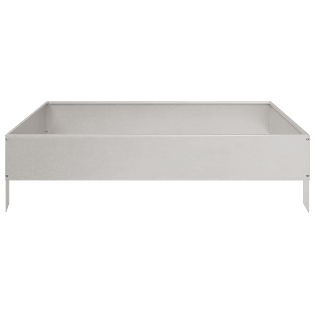 Fioriera Rialzata da Giardino 100x100x26 cm in Acciaio Inox