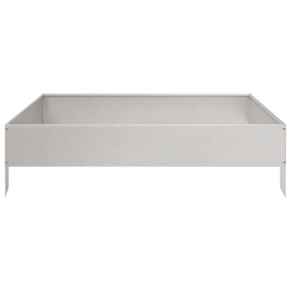 Fioriera Rialzata da Giardino 100x100x26 cm in Acciaio Inox