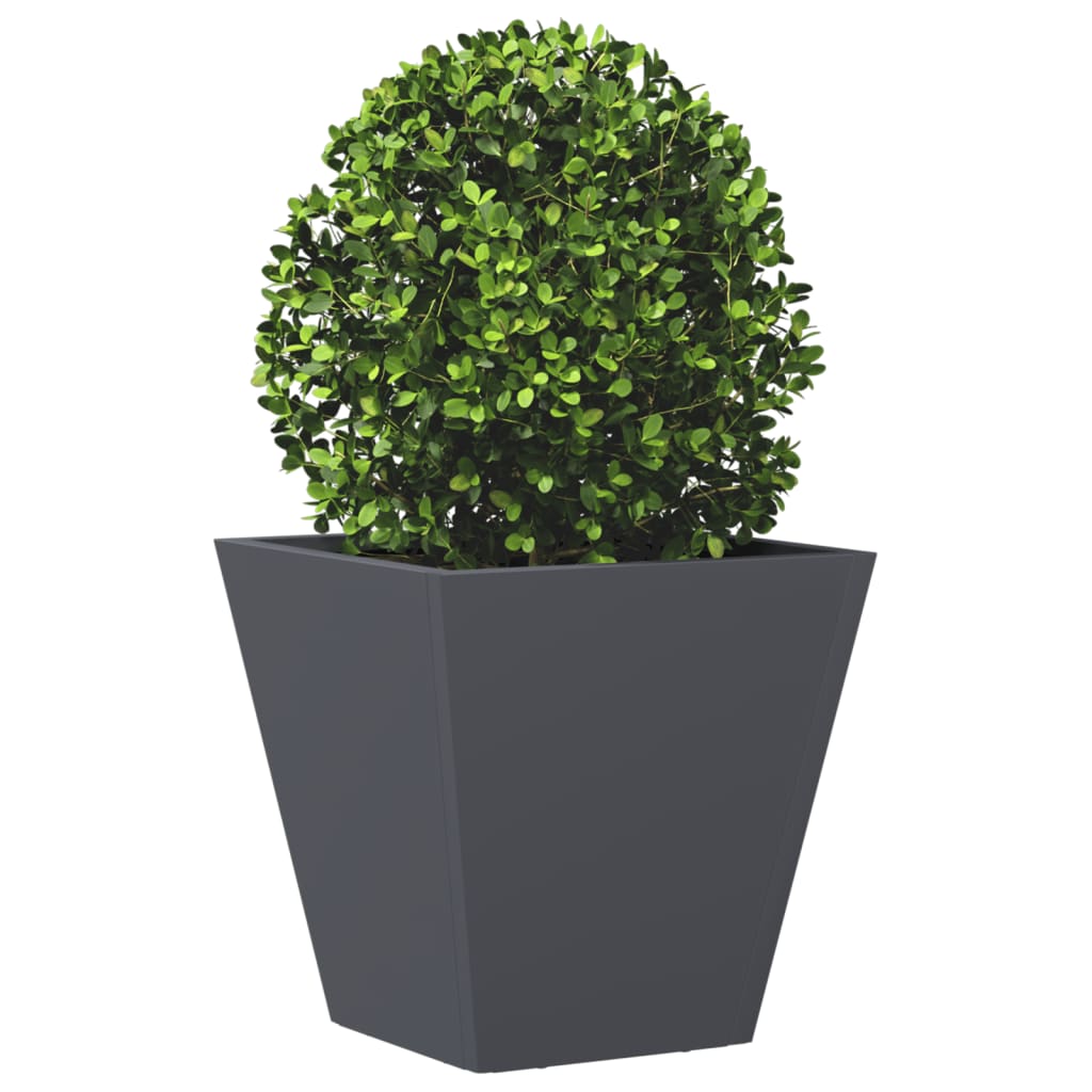Fioriere da Giardino 2 pz Antracite 30x30x30 cm in Acciaio