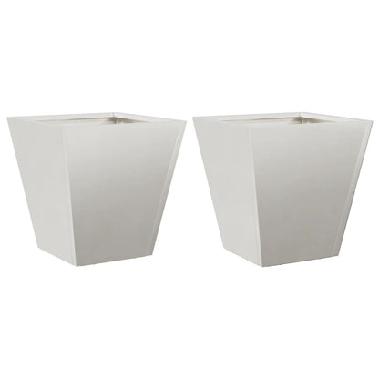 Fioriere da Giardino 2 pz 30x30x30 cm in Acciaio Zincato