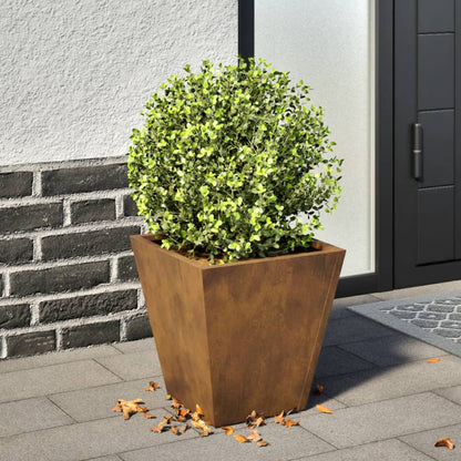 Fioriera da Giardino 30x30x30 cm in Acciaio Corten