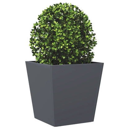 Fioriere da Giardino 2 pz Antracite 40x40x40 cm in Acciaio