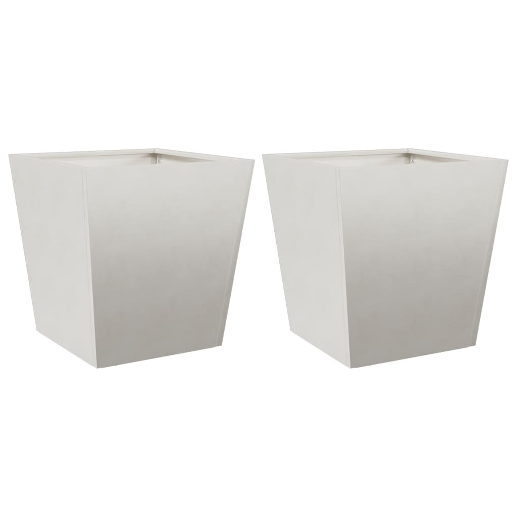 Fioriere da Giardino 2 pz 40x40x40 cm in Acciaio Inox