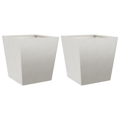 Fioriere da Giardino 2 pz 40x40x40 cm in Acciaio Inox