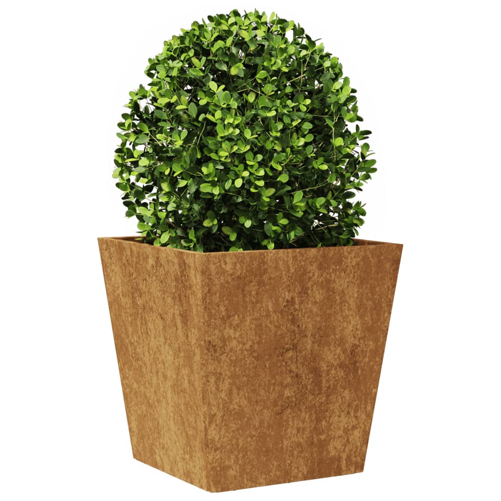 Fioriere da Giardino 2 pz 40x40x40 cm in Acciaio Corten