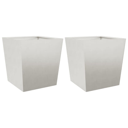 Fioriere da Giardino 2 pz 50x50x50 cm in Acciaio Inox