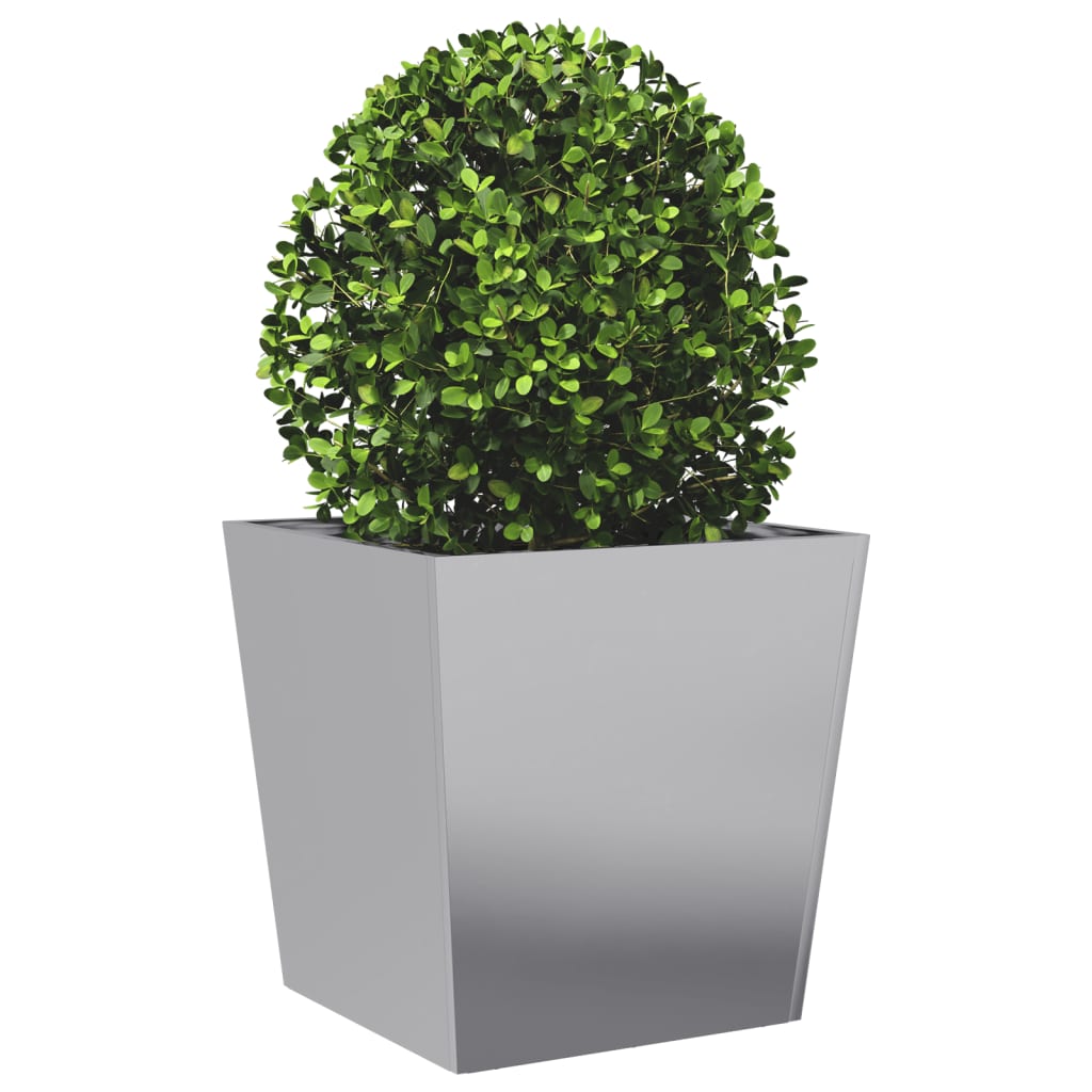 Fioriere da Giardino 2 pz 50x50x50 cm in Acciaio Zincato
