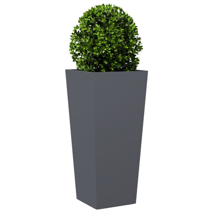 Fioriera da Giardino Antracite 35x35x75 cm in Acciaio
